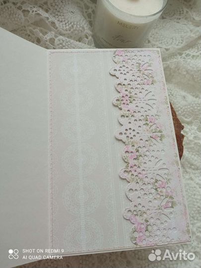 Свадебная открытка ручной работы