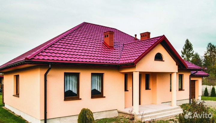 Кровля из металлочерепицы под ключ