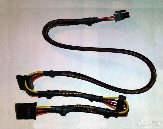 Кабель питания переходник 6pin (4pin) на sаtа