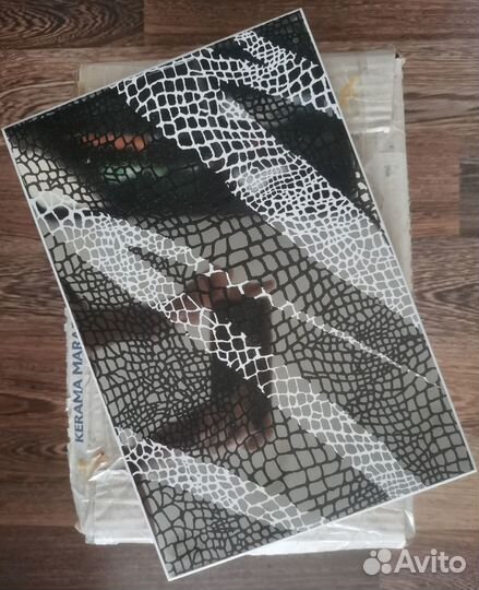 Плитка декор зеркальный kerama marazzi Варан черны