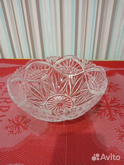 Фруктовница (салатник) СССР -Винтаж (хрусталь)