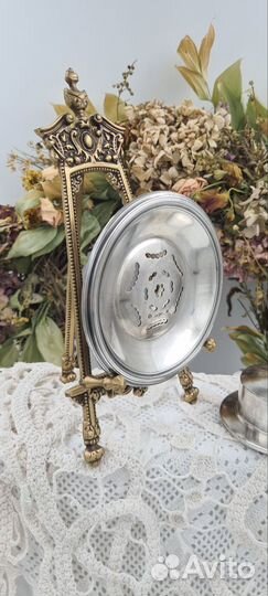 Пресс масленка серебрение винтаж Франция