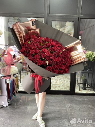 Букет роз 201 101 51 Доставка Розы Красная роза