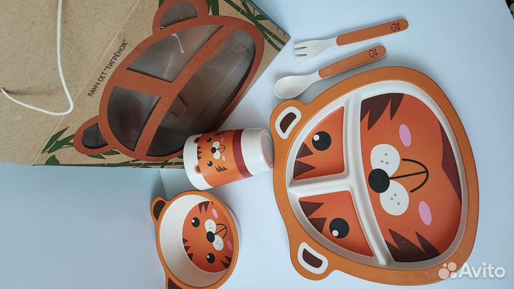 Бамбуковая посуда детская новая и керамика