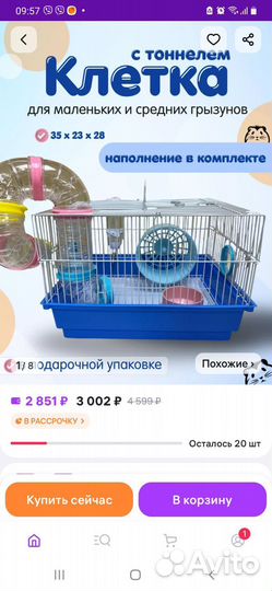 Клетка для хомяка бу