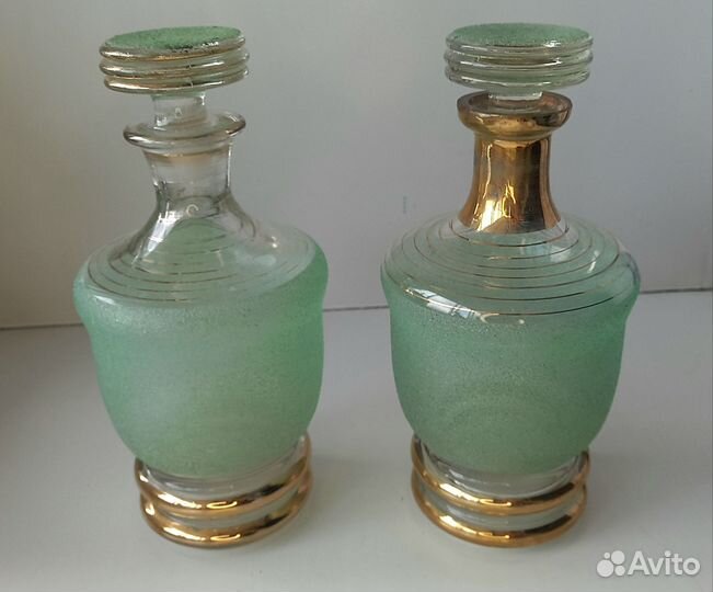 Штоф Справа СССР Зелёная обсыпка