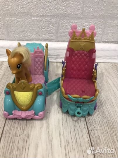 Машинка с прицепом - трон для пони