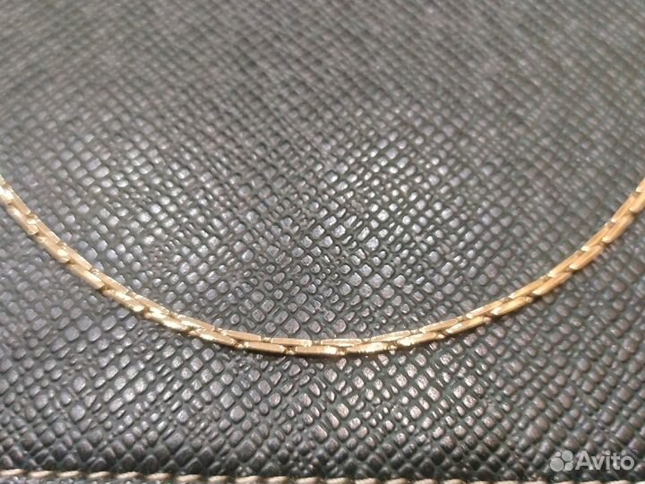 Цепь,Бронницкая, и браслет золото 585 кирпичик