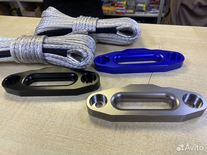 Клюз, крюк, Синтетический кевларовый трос 6мм.15 м