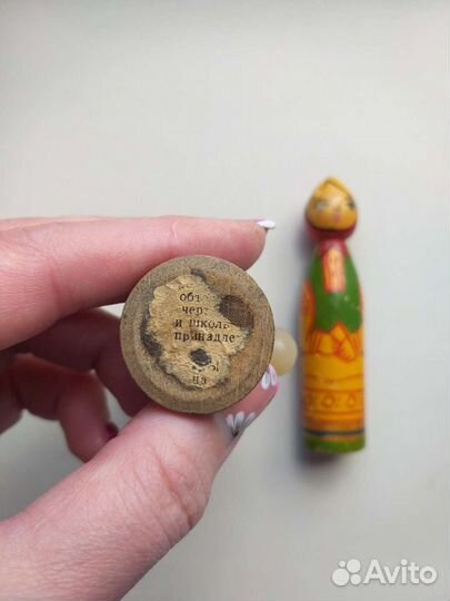 Фигурки СССР (деревянный рыбак и матрёшка)