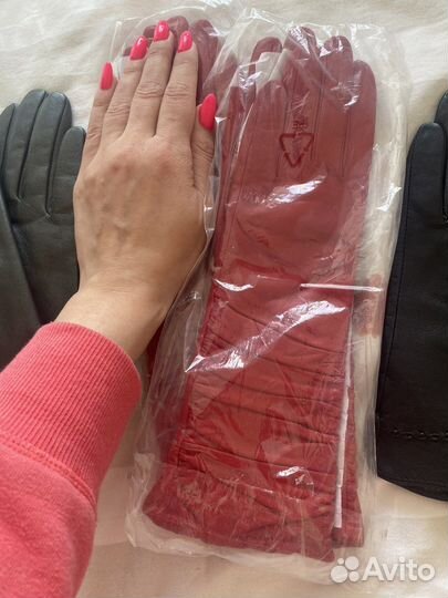 Перчатки женские кожаные 7