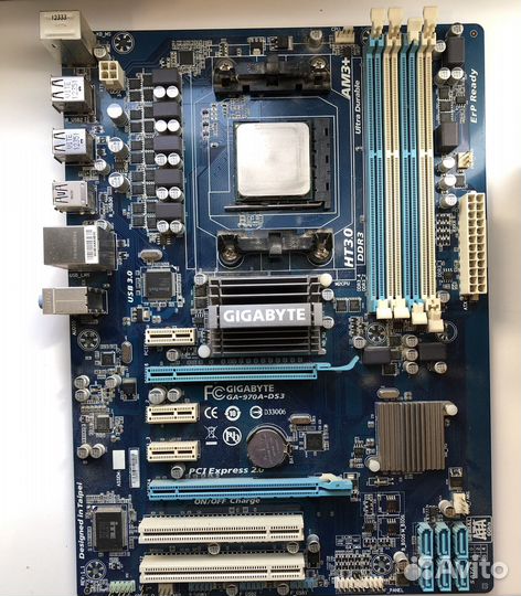 Материнская плата с процессором и видеокартой