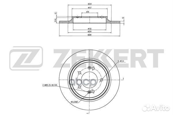 Диск торм. задн. Hyundai Grandeur V VI 11- Kia