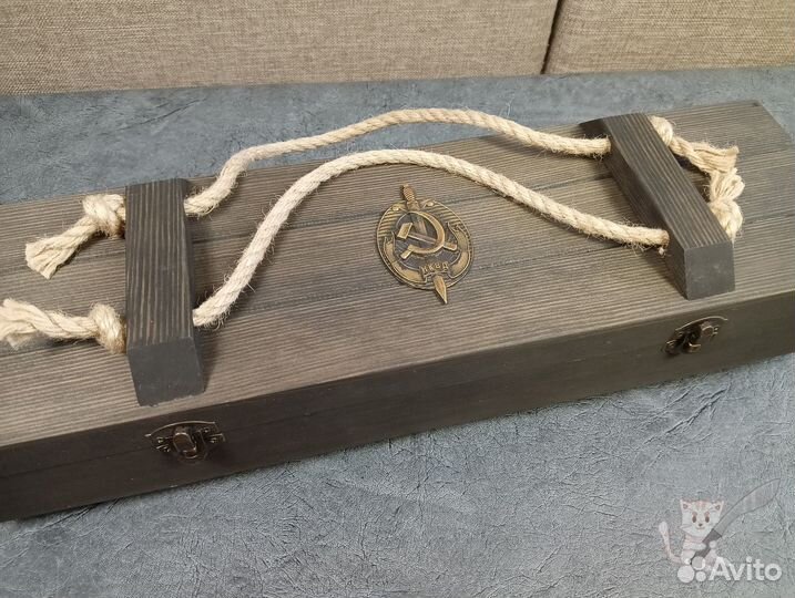 Подарочный набор нквд в деревянной коробке