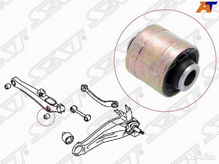 Сайлентблок RR поперечного рычага наружный (плав.)
