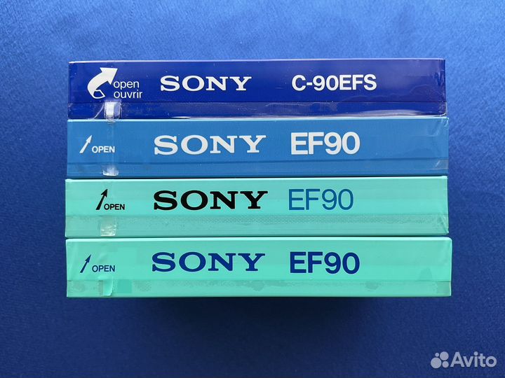 Аудиокассета Sony EF 90 (одним лотом)