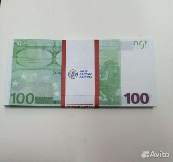 Сувенирные 100 Евро(Банк приколов)
