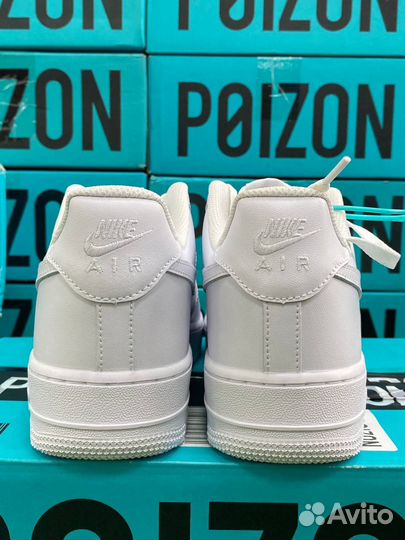 Nike Air Force 1 White Белые Оригинал Poizon