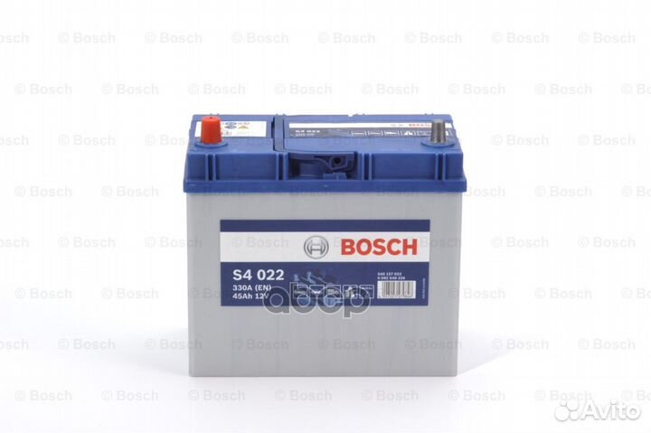 Аккумулятор bosch S4 silver 12V 45AH 330A ETN 1