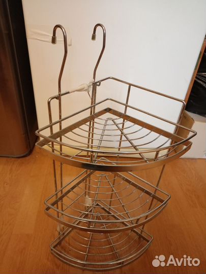 Угловая полка для кухни для рейлинга