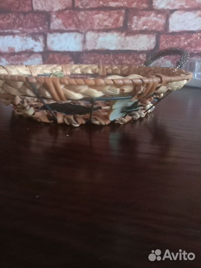 Плетёная корзинка - поднос ручной работы