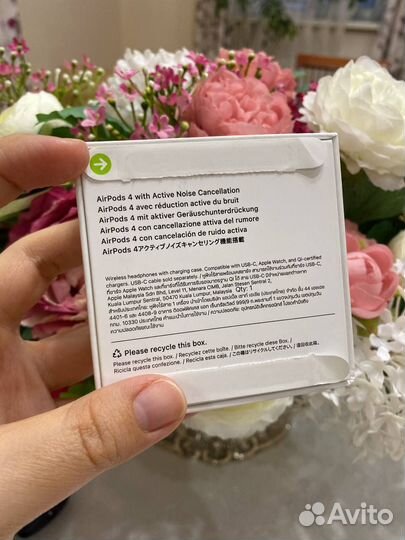 Наушники apple airpods 4 с шумоподавлением