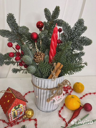 Новогодняя композиция на стол