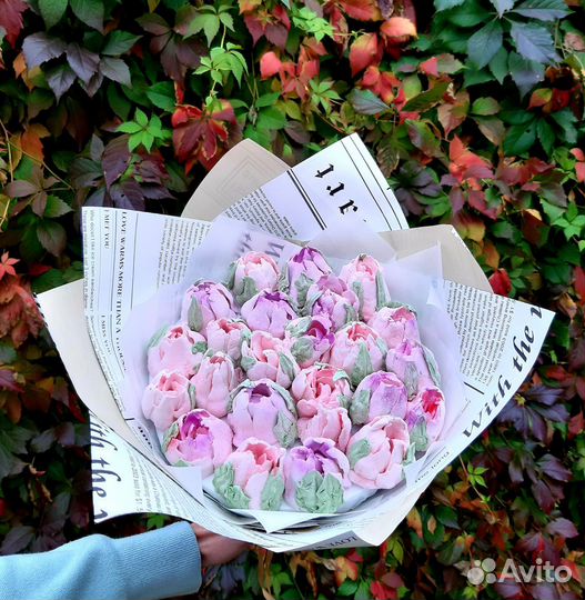 Сладкие букеты из зефира