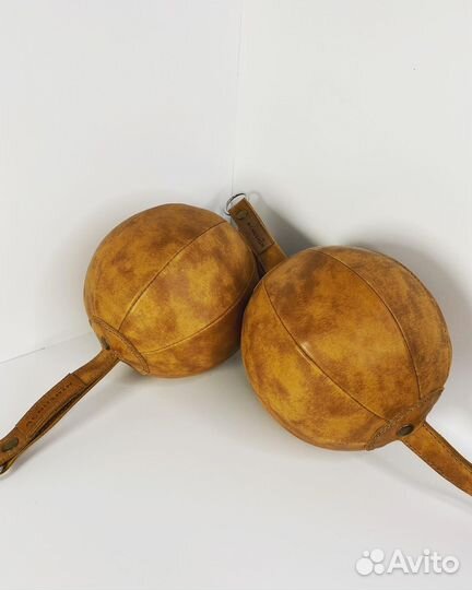 Груша для бокса на растяжках нат кожа