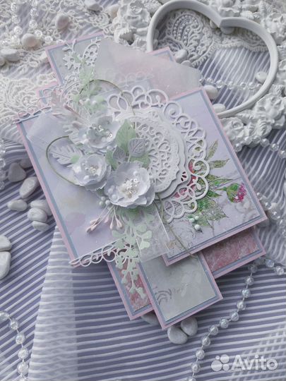 Открытка многослойная ручной работы