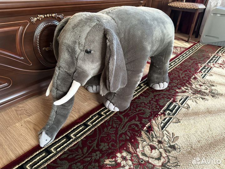 Большой слон пуф животное мягкая игрушка 85х50 см
