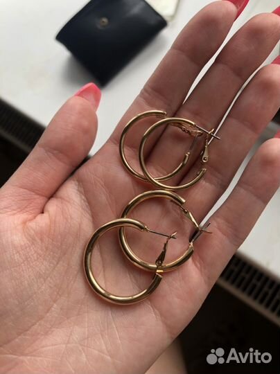 Серьги кольца