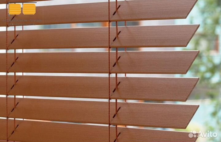 Деревянные жалюзи горизонтальные