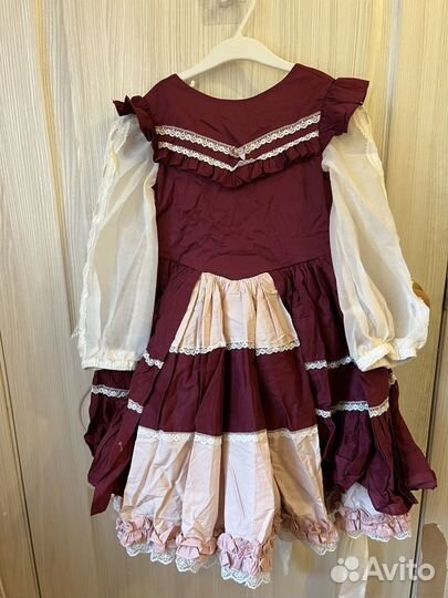 Платье нарядное для девочки бордовое dollcake 8