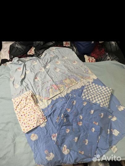 Постельное белье в детскую кроватку бу одеяло