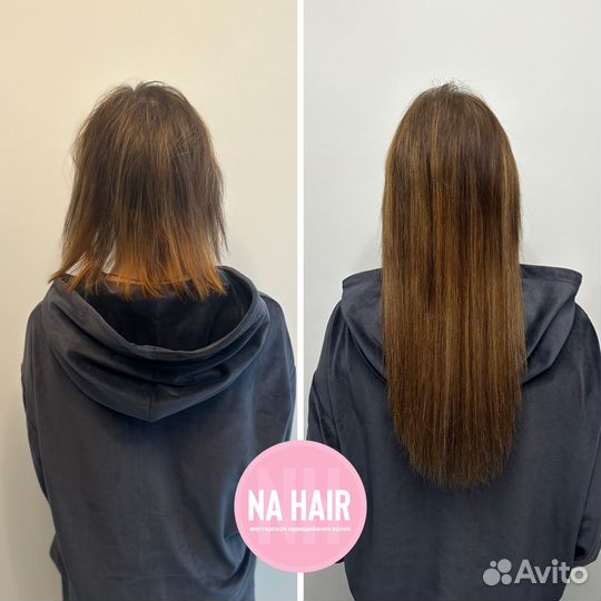 Наращивание волос в 4 руки без доплат