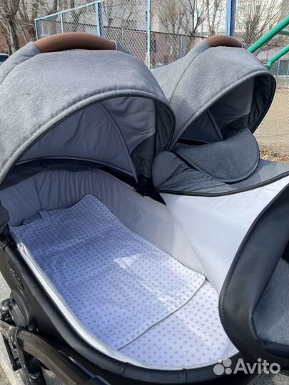 Коляска для двойни junama