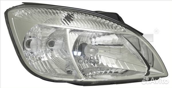 Фара электрорегулировка+корректор хром. отража