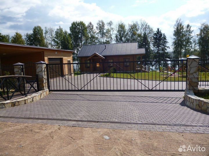 Установка откатных ворот