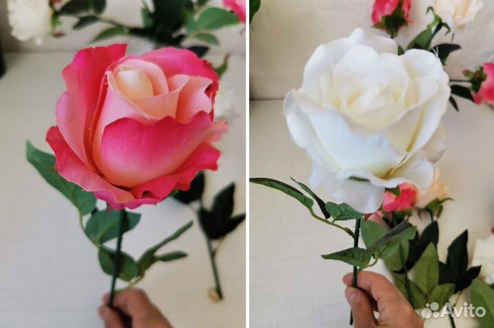 Искусственные цветы розы тюльпаны, от