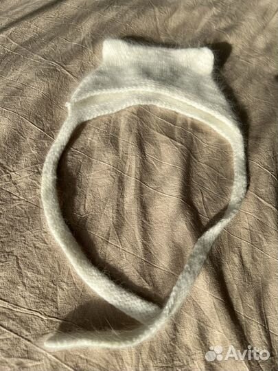 Шапочка для новорожденного из пуха норки