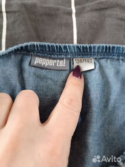 Джинсовый сарафан для девочки 134