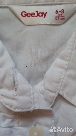 Блузки белые для девочки 128