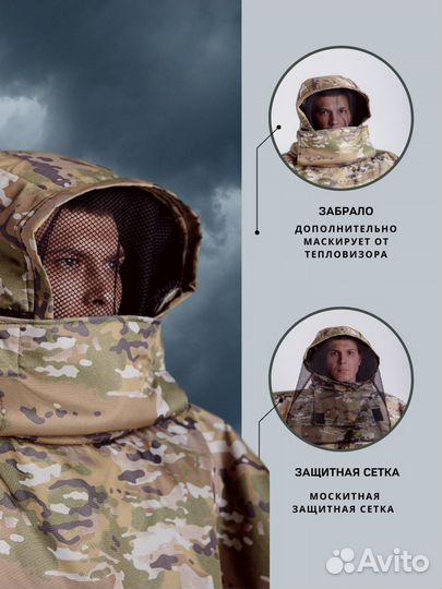 Пончо плащ защита от тепловизора