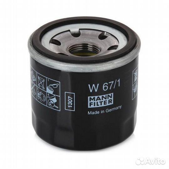 Фильтр масляный Mann MH W67/1