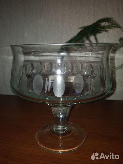 Ваза для фруктов на ножке СССР