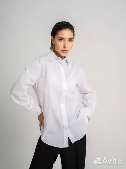 Рубашка оверсайз белая