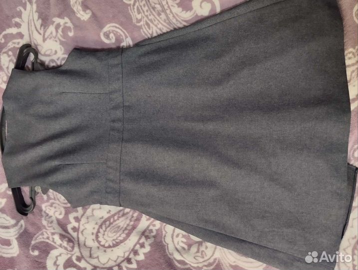 Школьный сарафан(серый),рост от 140см