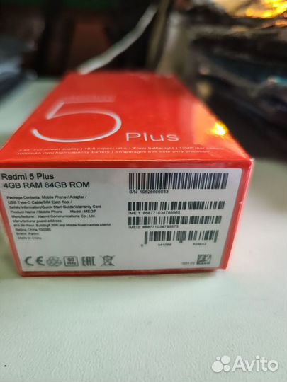 Xiaomi Redmi 5 Plus, 4/64 ГБ