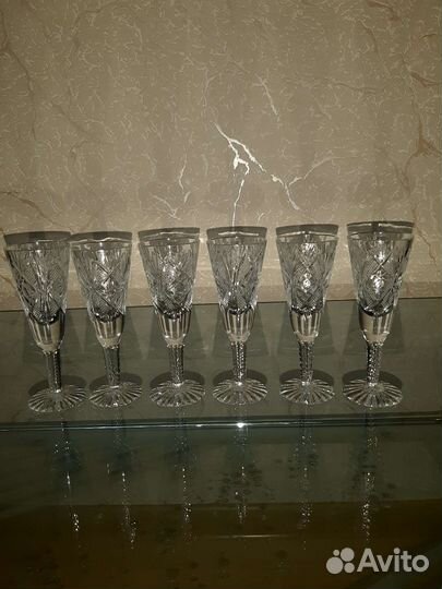 Хрустальные рюмки на ножке СССР